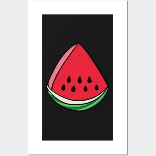 Cute Watermelon Slice Posters and Art